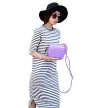 Amazing Women Cute Cy Colors Messenger Bags Rivet Shoulder Bag Leather Crossbod Flap ILML