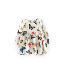 Girls Dress Kids Clothes Long Sleeve Cartoon Butterfly Girl Princess Dresses Vestidos ILML