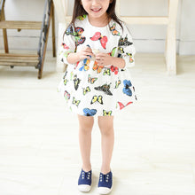 Girls Dress Kids Clothes Long Sleeve Cartoon Butterfly Girl Princess Dresses Vestidos ILML