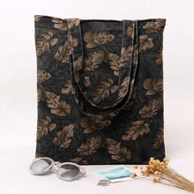 Leaves Printing Linen Tote Casual Shoulder Bag Women Shopping Bag shoulder Bags Large Capacity Daily Use Hbags ILML