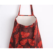 Leaves Printing Linen Tote Casual Shoulder Bag Women Shopping Bag shoulder Bags Large Capacity Daily Use Hbags ILML