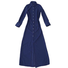 Tunic Button V-Neck Split Dress Women Long Sleeve Party Maxi Beach Dresses Unique Vestidos ILML