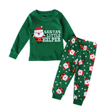 2pcss Kids Christmas Gift Clothing Set Cotton Long Sleeve Children Santa Print Suit Clothes Sets 2-7Years ILML
