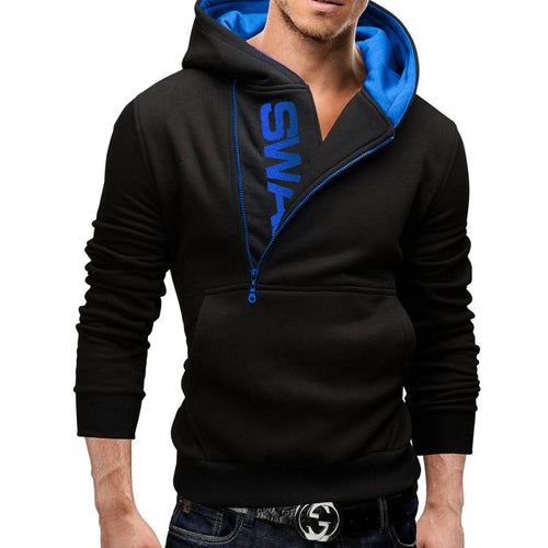 Plus Large Size Men Slim Hoodie Warm Hooded Sweatshirts Hoodies Zipper Coat Jacket Outwear Tracksuit ILML