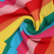 BOBORA Kids Baby Girl Toddler Rainbow Striped Tutu Dresses Girls Top Party Dress Outfit Clothes ILML