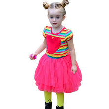 BOBORA Kids Baby Girl Toddler Rainbow Striped Tutu Dresses Girls Top Party Dress Outfit Clothes ILML