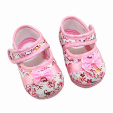 Baby Girls First Walkers Flowers Bow Toddler Shoes born Baby Shoes For 3-12 Months Soft Sole  ILML