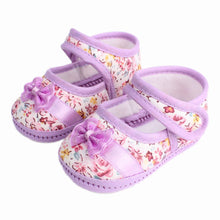 Baby Girls First Walkers Flowers Bow Toddler Shoes born Baby Shoes For 3-12 Months Soft Sole  ILML