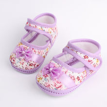 Baby Girls First Walkers Flowers Bow Toddler Shoes born Baby Shoes For 3-12 Months Soft Sole  ILML