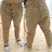 Baby Kids Boys Retro Clothes Khaki Casual Pants Straight Trousers 2-7Y Children Capris  ILML