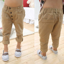 Baby Kids Boys Retro Clothes Khaki Casual Pants Straight Trousers 2-7Y Children Capris  ILML