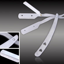 Barber Tool Straight Edge Razors Blade Stainless Steel Folding Shaving Knife ILML