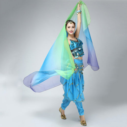 Belly Dancing Costumes cChiffon Yarn Scarf Solid Belly Dance Veils Stage Performance Props ILML