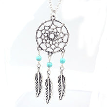 Best Sold Unique Design Retro Jewelry Dream Catcher Leaves Pendant Bohemian ethnic romantic Faddish Special long Chain Necklace ILML