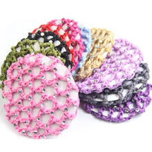 Best s Beautiful Bun Cover Snood Hair Net Ballet Dance Skating Crochet with Diamond ILML