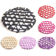 Best s Beautiful Bun Cover Snood Hair Net Ballet Dance Skating Crochet with Diamond ILML