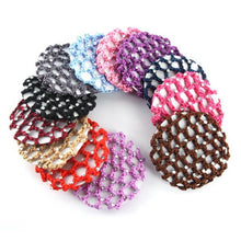 Best s Beautiful Bun Cover Snood Hair Net Ballet Dance Skating Crochet with Diamond ILML
