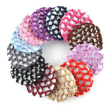 Best s Beautiful Bun Cover Snood Hair Net Ballet Dance Skating Crochet with Diamond ILML