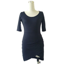Black Women Irregular Bodycon Clubwear Nightclub Cocktail Mini Dress  ILML