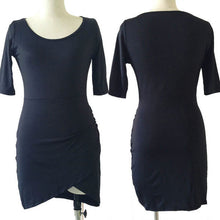 Black Women Irregular Bodycon Clubwear Nightclub Cocktail Mini Dress  ILML