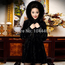 Brand Womens Jacket Fox Fur Collar Outerwear Long Parka Long Sleeve Coat Overcoat ILML