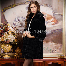 Brand Womens Jacket Fox Fur Collar Outerwear Long Parka Long Sleeve Coat Overcoat ILML