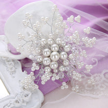 Bridal Wedding Hair Accessories Pearl Flower Tiara De Noiva Headpiece Crystal Headband For Bride Women Girl ILML