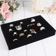 Bright Jewelry Showcase Velvet Earring Ring Display Tray Box Show Carrying Case  ILML