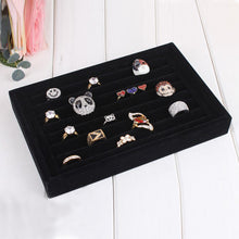 Bright Jewelry Showcase Velvet Earring Ring Display Tray Box Show Carrying Case  ILML