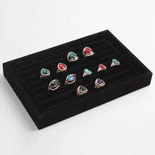 Bright Jewelry Showcase Velvet Earring Ring Display Tray Box Show Carrying Case  ILML