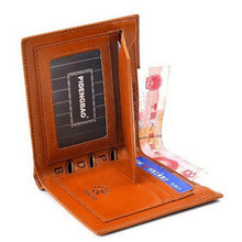Brown Billfold Coffee Leather Wallet Credit Card Men Purse Clutch Bifold ILML
