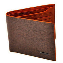 Brown Billfold Coffee Leather Wallet Credit Card Men Purse Clutch Bifold ILML