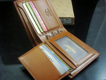 Brown Billfold Coffee Leather Wallet Credit Card Men Purse Clutch Bifold ILML