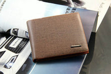 Brown Billfold Coffee Leather Wallet Credit Card Men Purse Clutch Bifold ILML