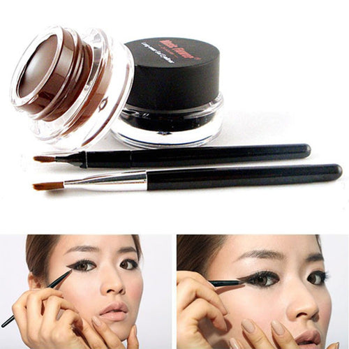 Brown Black Colors Eyeliners Gel2pcss Brushes Brand Makeup Cosmetic Sets  ILML