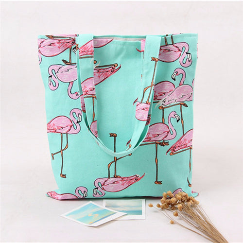 Casual Hbag Women Bag Flamingos Printing Shoulder Messenger Bag Shopping Travel Bags women's hbags ladies bolsa  ILML