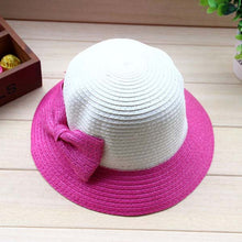 Casual Kids Girls Sun Hat Toddler Beach Bucket Hat Baby Girls Kids Bowknot Straw Caps 5 Sizes ILML