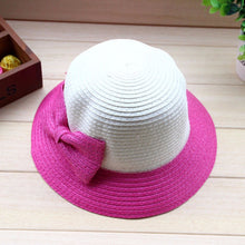 Casual Kids Girls Sun Hat Toddler Beach Bucket Hat Baby Girls Kids Bowknot Straw Caps 5 Sizes ILML