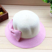 Casual Kids Girls Sun Hat Toddler Beach Bucket Hat Baby Girls Kids Bowknot Straw Caps 5 Sizes ILML