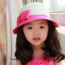 Casual Kids Girls Sun Hat Toddler Beach Bucket Hat Baby Girls Kids Bowknot Straw Caps 5 Sizes ILML