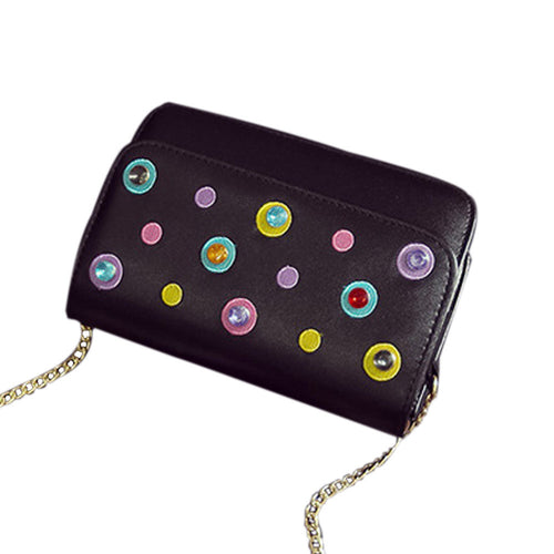 Casual Women Bags Chain Leather Messenger Bag Hbag Purse Sling Crossbody Shoulder ladies bolsa feminina Clutch Bag ILML