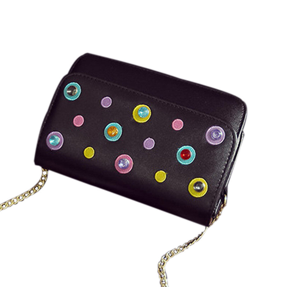 Casual Women Bags Chain Leather Messenger Bag Hbag Purse Sling Crossbody Shoulder ladies bolsa feminina Clutch Bag ILML