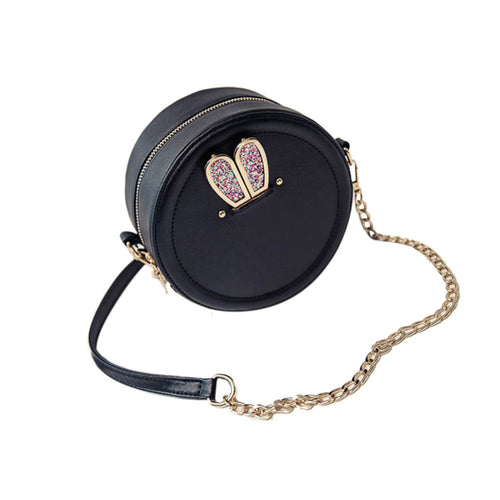 Casual Round rabbit ear Pattern Women Leather messenger bags crossbody Shoulder Bag hbags clutch Femme Bolsos ILML