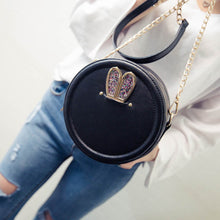 Casual Round rabbit ear Pattern Women Leather messenger bags crossbody Shoulder Bag hbags clutch Femme Bolsos ILML