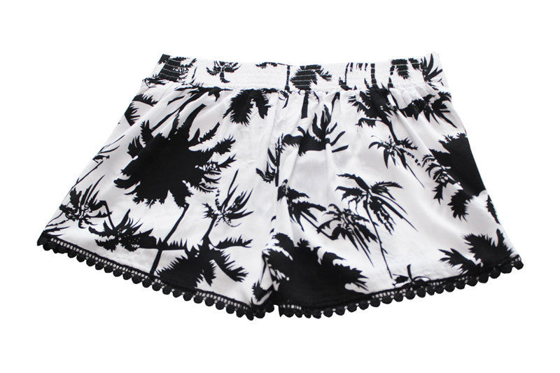 Casual Sexy Shorts Women Girl Polka Dot High Waist Tassel Loose Short Lady Beach Feminino Femme Shorts  ILML