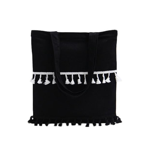 Casual Tassel Women Messenger Bags Canvas Trendy Shoulder Bags Crossbody Hbag Women's Bolsas  ILML