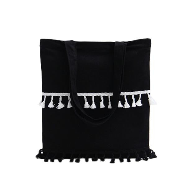 Casual Tassel Women Messenger Bags Canvas Trendy Shoulder Bags Crossbody Hbag Women's Bolsas  ILML