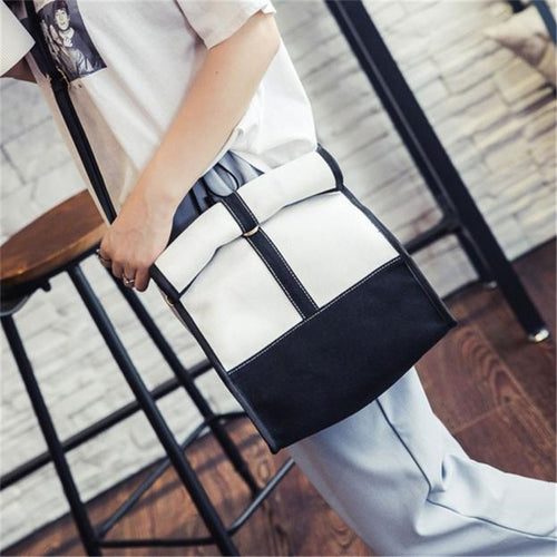 Casual Vintage Spell color Women Bags Canvas Crossbody Shoulder Bag Hbag Casual Women Messenger Bags bolsa ILML