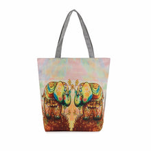 Casual women bag Elephant Printing Canvas hbags Shoulder Shopping Bag Travel Bags Tote hbag women bags bolsas ILML