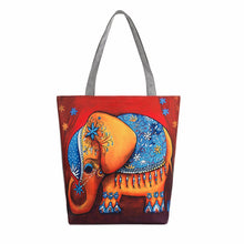 Casual women bag Elephant Printing Canvas hbags Shoulder Shopping Bag Travel Bags Tote hbag women bags bolsas ILML
